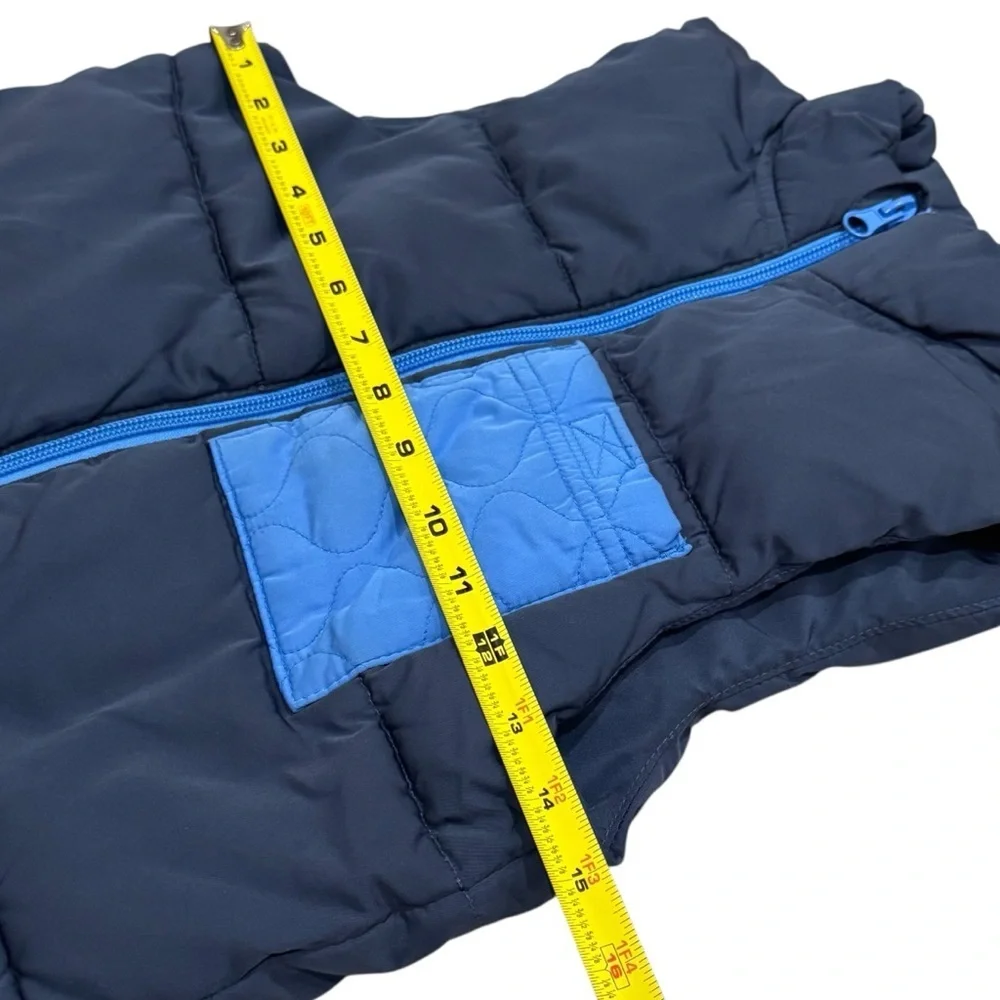 Cat & Jack Blue Quilted Puffer Vest Mountains Winter Holiday Boy's Size 6-6X‎